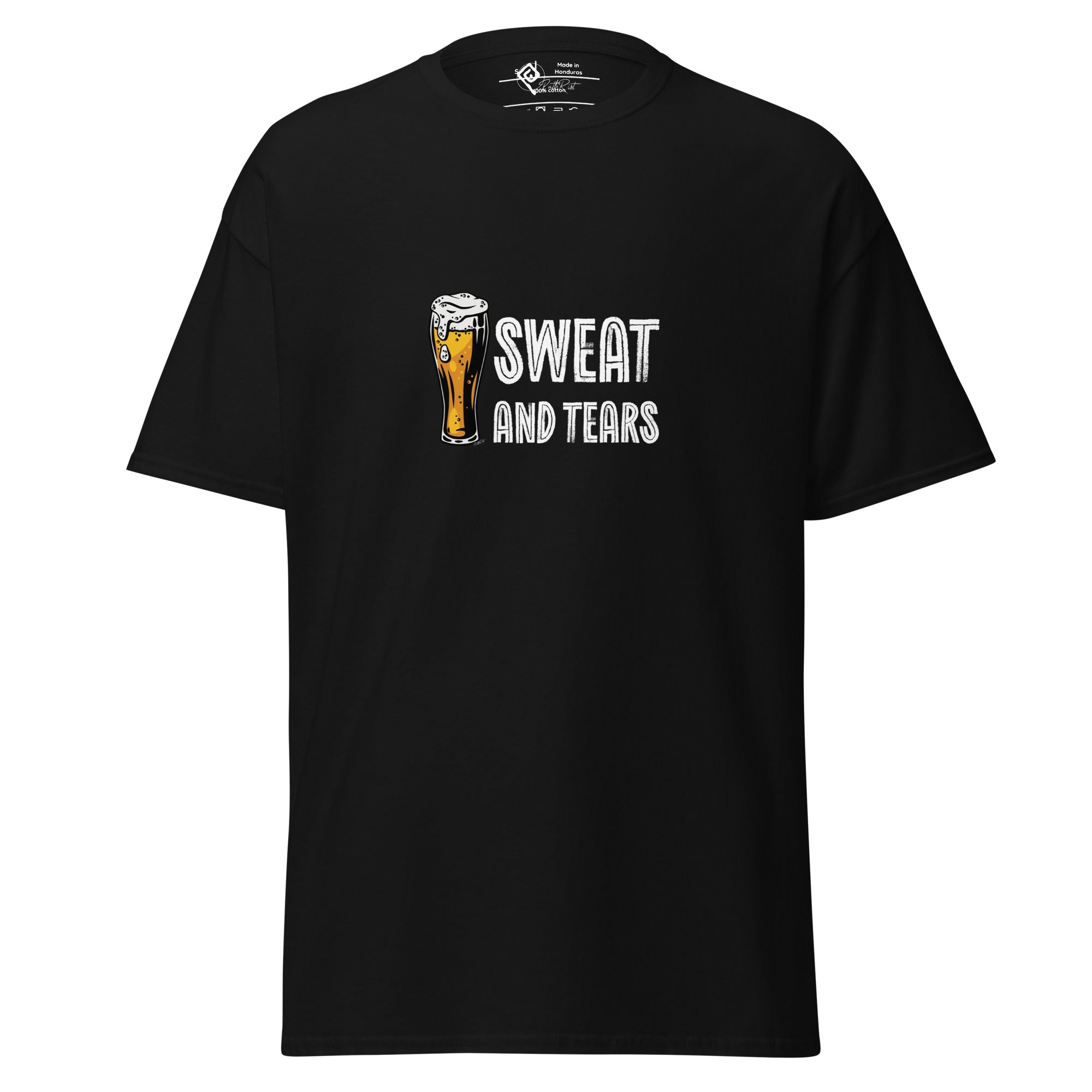 T-shirt unisex black "Sweat and Tears" della collezione Essential Path