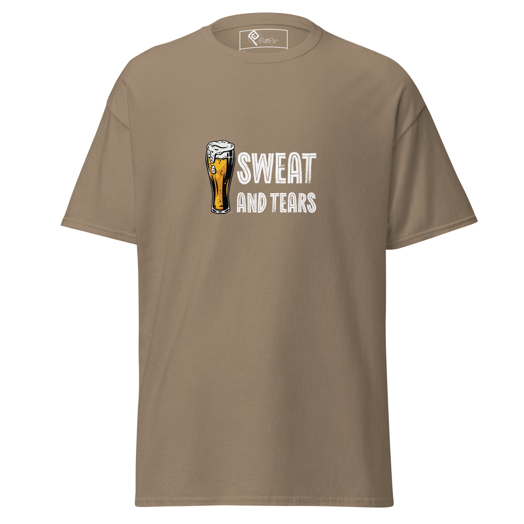 T-shirt unisex marrone savana "Sweat and Tears" della collezione Essential Path