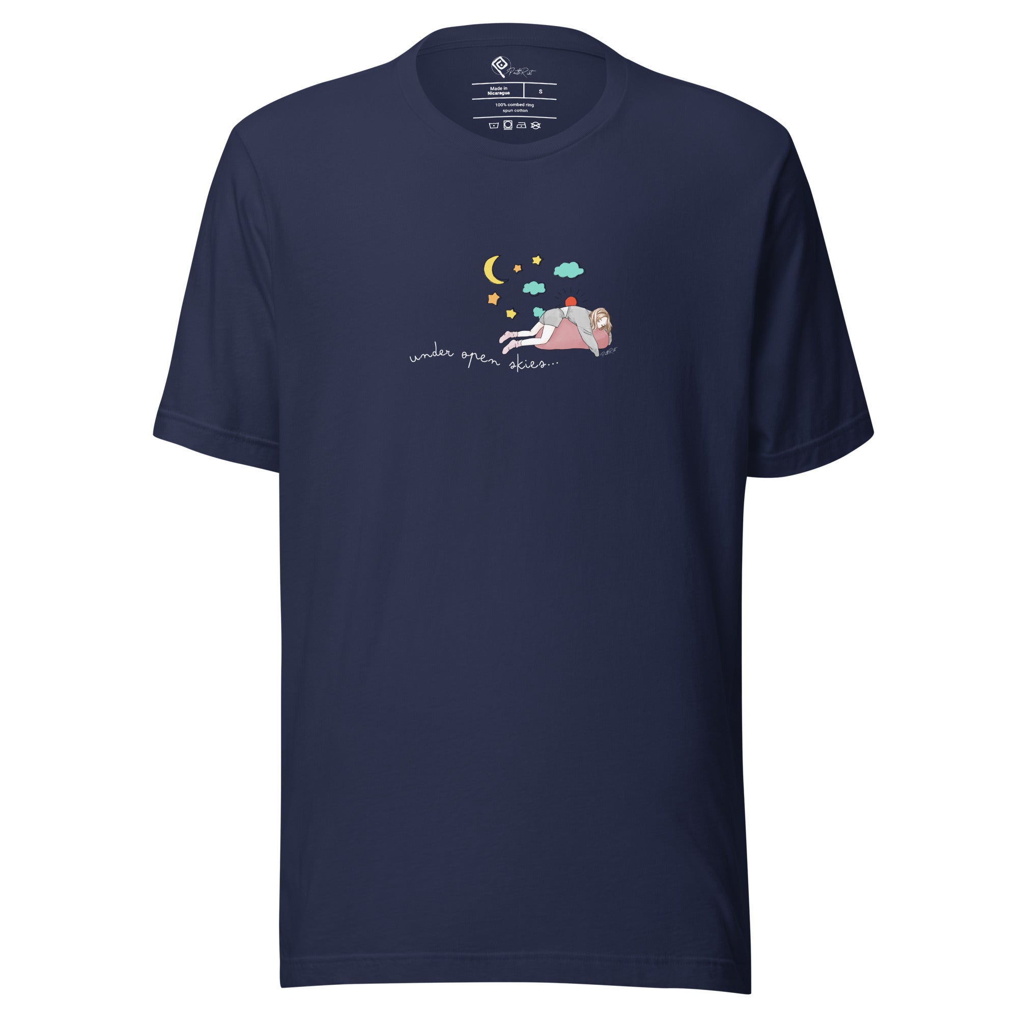 T-shirt unisex blu navy "UOS - Sleepy" della collezione Rebel Path