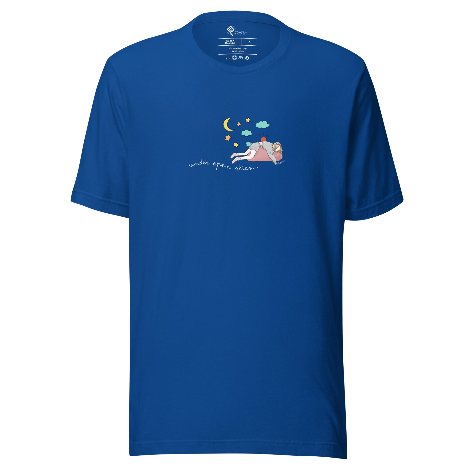 T-shirt unisex blu royal intenso "UOS - Sleepy" della collezione Rebel Path