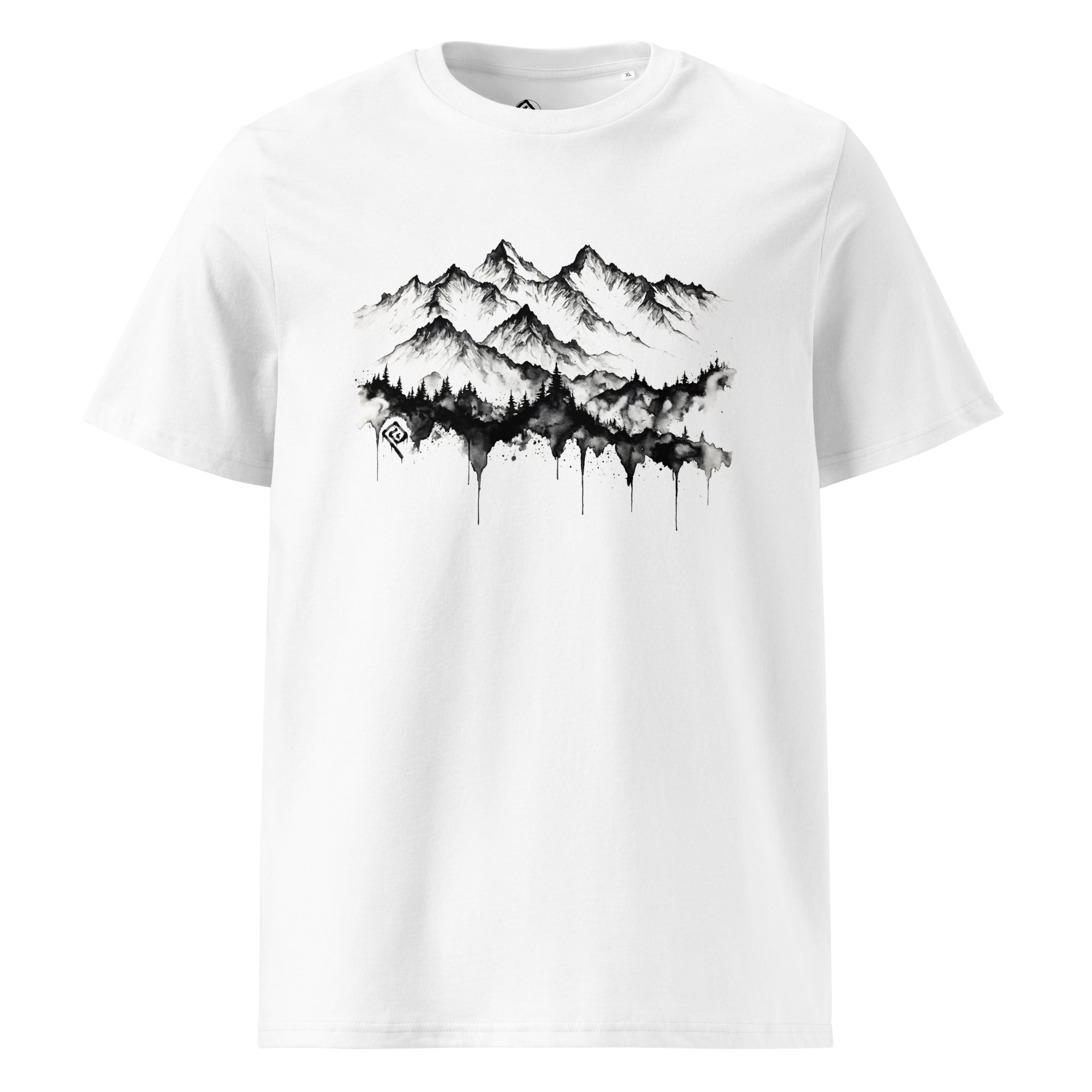 T-shirt unisex bianca "Silent Horizon" della collezione Core Path