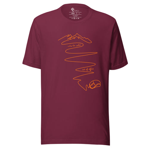 T-shirt unisex bordeaux "Into the wild" della collezione Urban Path