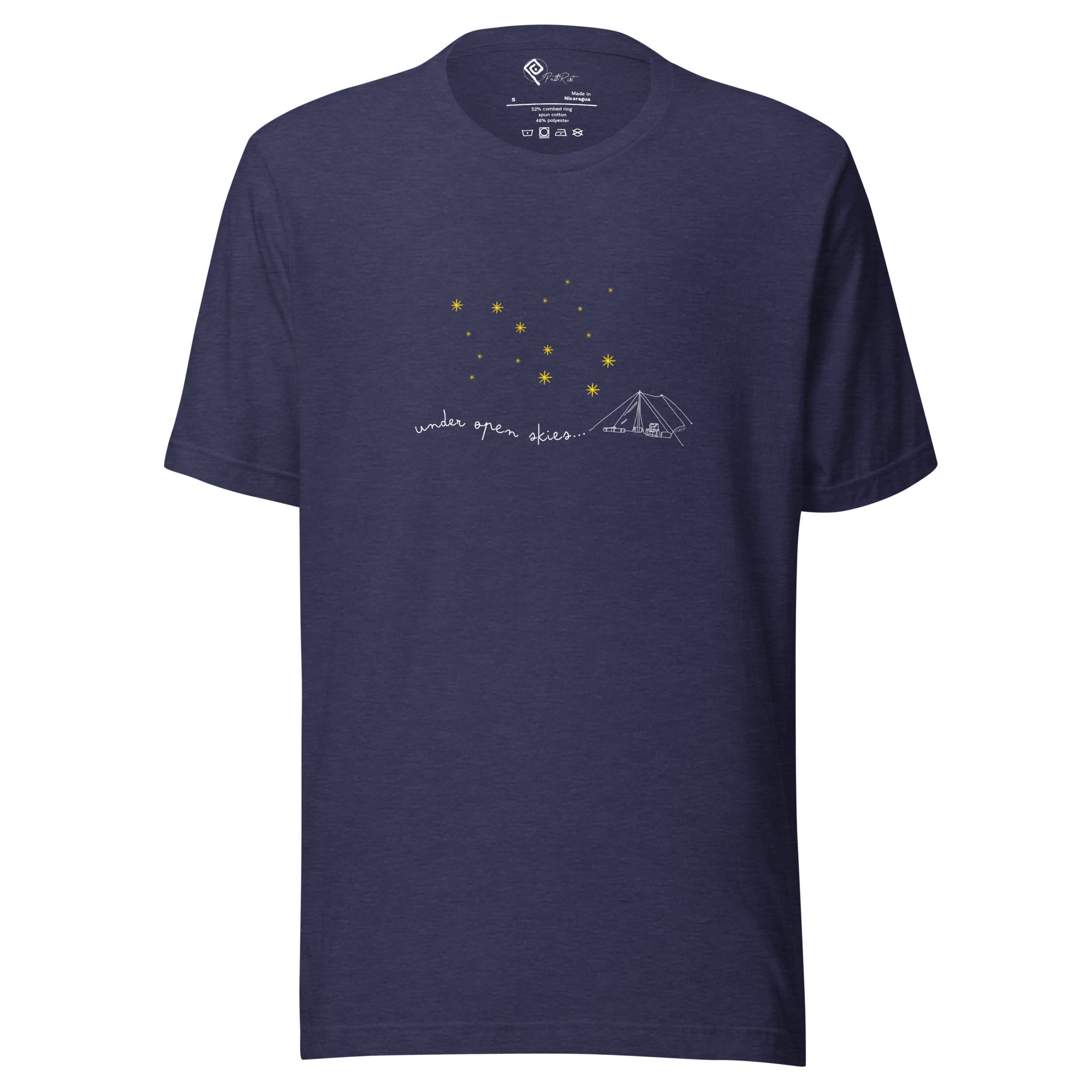 T-shirt unisex blu navy mélange scuro "UOS - Ursa Major" della collezione Rebel Path