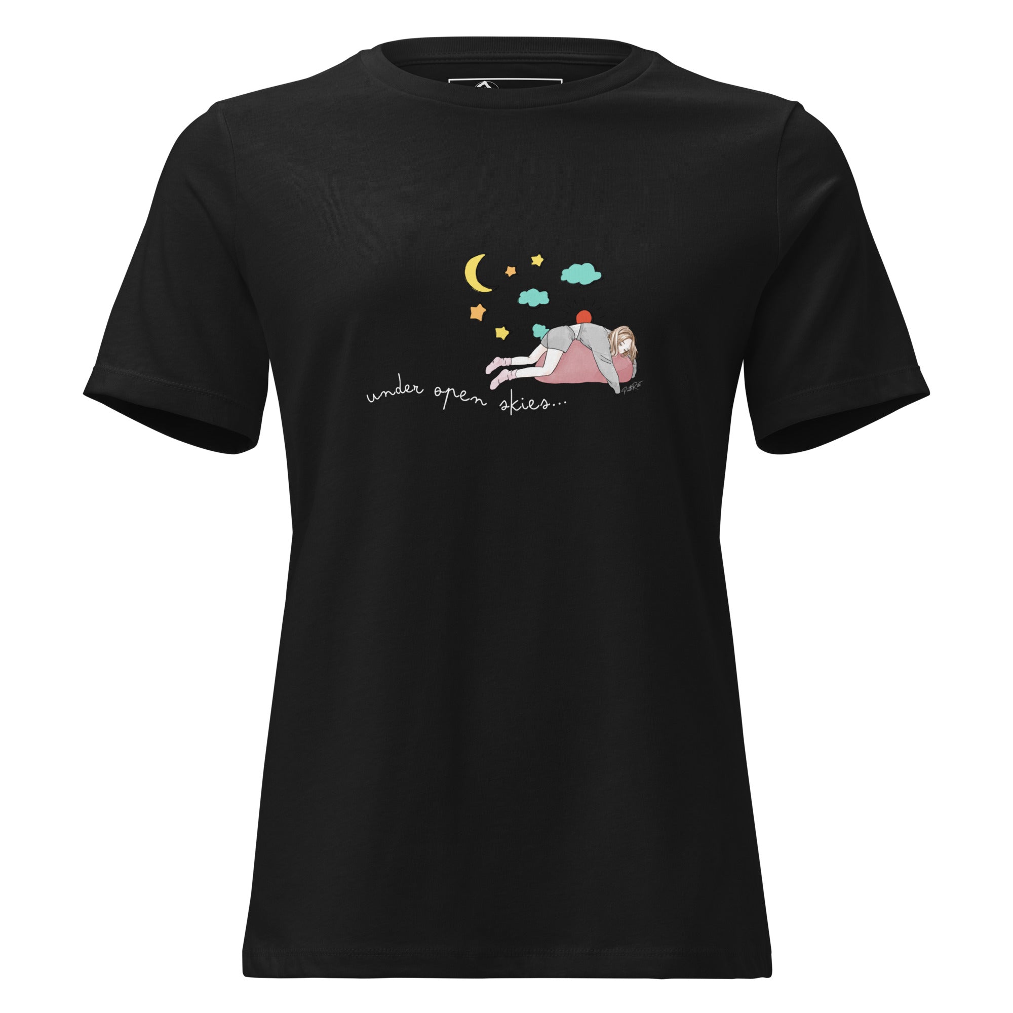 T-shirt woman nero "Sleepy" della collezione Core Path